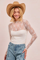 Top mesh lace