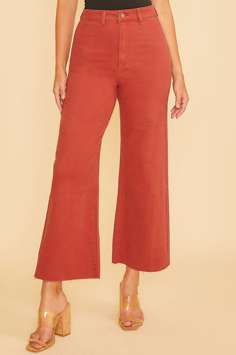 Stretch cropped denim