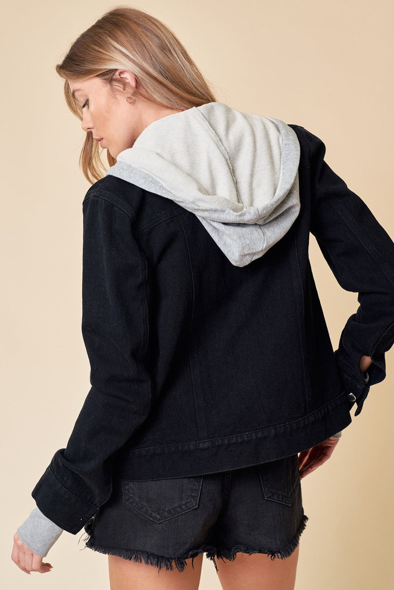 Jacket denim hooded