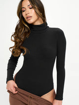 Ribbed Mock Neck Bodysuit
