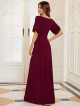 ever VICOTIRE|Trendy Round Neck Bodycon Wedding Guest Dress with Sleeves