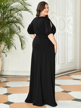 pretty VICOTIRE|Simple Plus Size Bodycon Maxi Mermaid Wedding Guest Dress