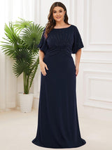 ever VICOTIRE|Trendy Round Neck Bodycon Wedding Guest Dress with Sleeves
