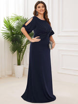 pretty VICOTIRE|Simple Plus Size Bodycon Maxi Mermaid Wedding Guest Dress