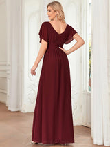 ever AMBRYN|Women's A-Line Empire Waist Maxi Chiffon Evening Dress