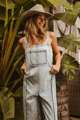 Washed Denim Jumpsuit