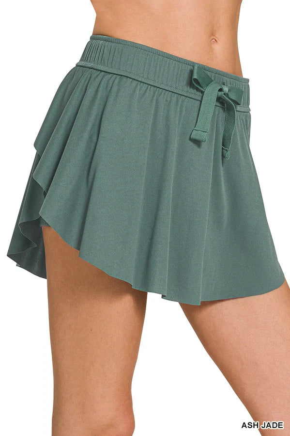 High Waist Lined Skort