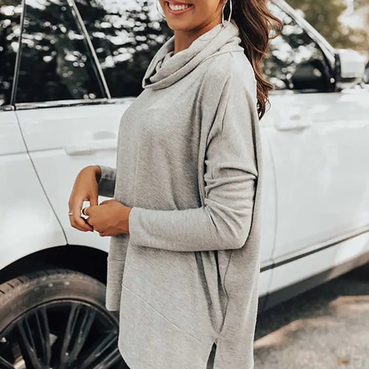 Tunic top cowl neck